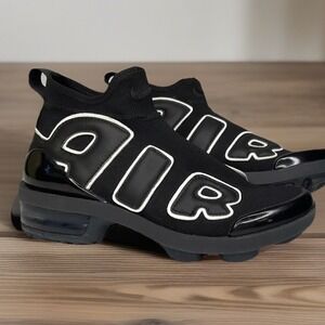 Nike Airquent Uptempo Sneakers Shoes Triple Black Fashion AQ7287-002 Women 9.5